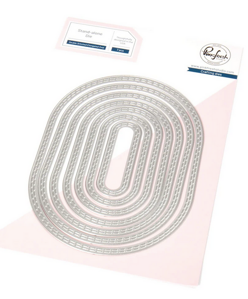 Pinkfresh Studio - Essentials: Double Stitched Elongated Oval Die - PF183ES