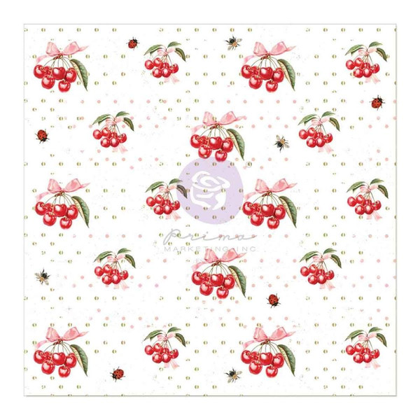Prima - Single-Sided Acetate 12"X12" - Cherry Sweet -  981907