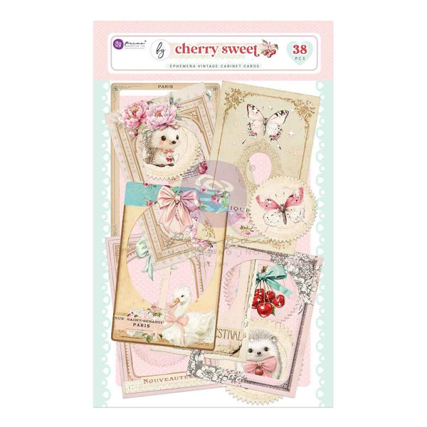 Prima - Cabinet Cards Ephemera 38/Pkg - Cherry Sweet -  981976