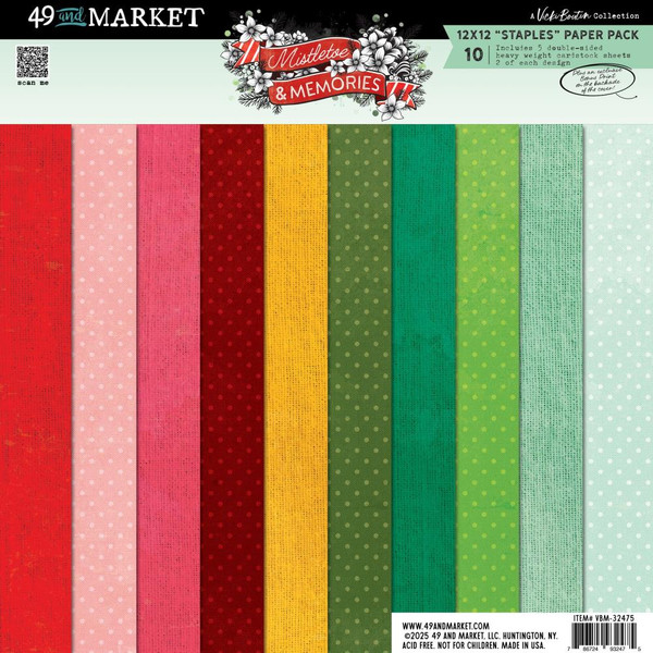 49 and Market - Staples Pack 12"X12" - Mistletoe & Memories - VBM-32475