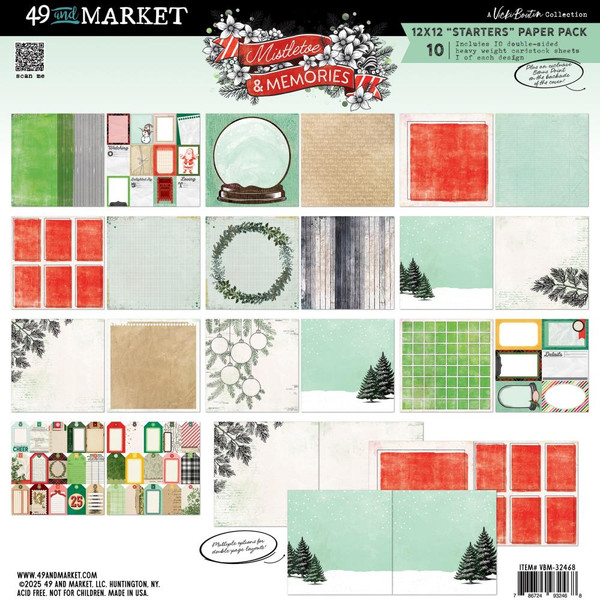 49 and Market - Starters Collection Pack 12"X12" - Mistletoe & Memories - VBM-32468