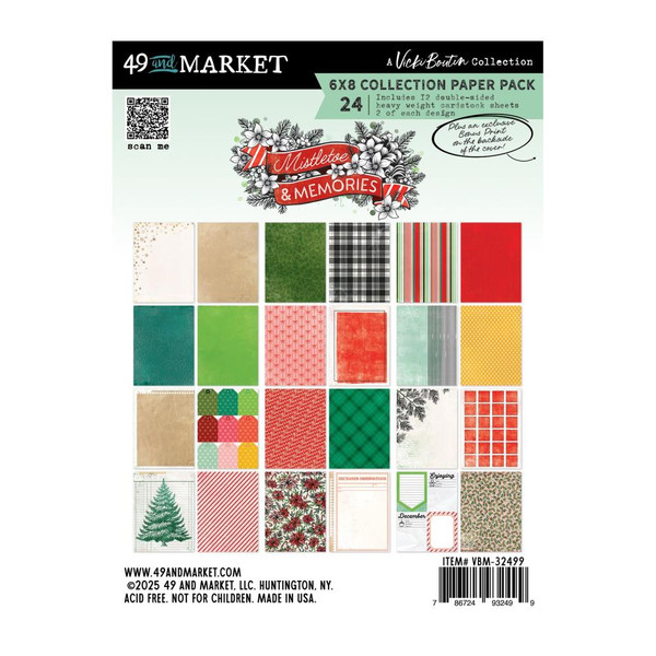 49 and Market - Collection Pack 6"X8" - Mistletoe & Memories - VBM-32499