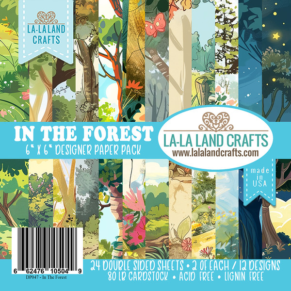 La La Land - Paper Pack 6x6 - In The Forest 24/Pkg - DP047 La La Land - Paper Pack 6x6 - In The Forest 24/Pkg - DP047