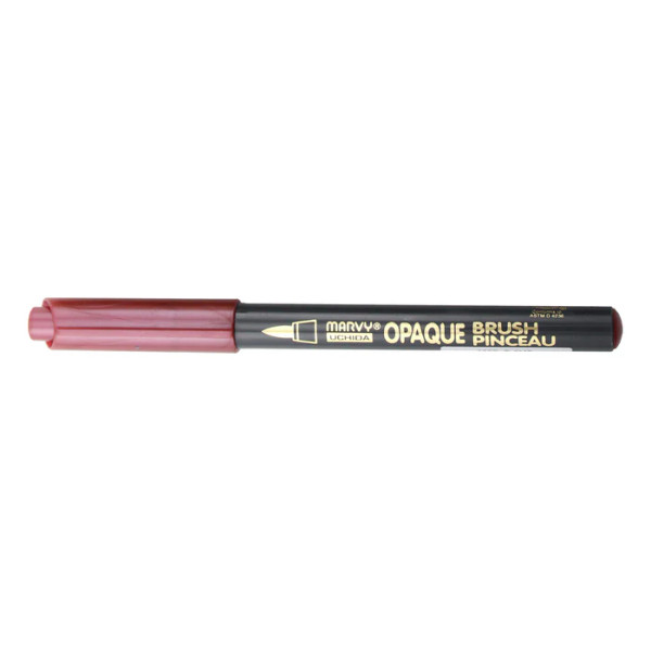 Marvy Uchida - Metallic Opaque Brush Markers - Metallic Red