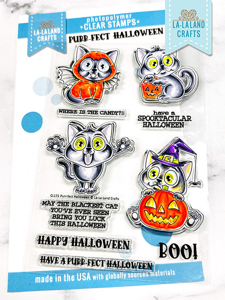 La La Land - Purr-fect Halloween  Stamp Set - CL171