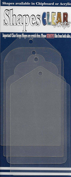 Clear Scraps - Acrylic Tag Album 3.75" x 6.75" - Mixed - CSATAGS Clear Scraps - Acrylic Tag Album 3.75" x 6.75" - Mixed - CSATAGS
