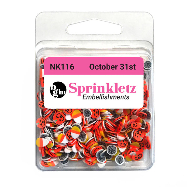 Buttons Galore : Sprinkletz Embellishment Pack - October 31st - NK116 Buttons Galore : Sprinkletz Embellishment Pack - October 31st - NK116