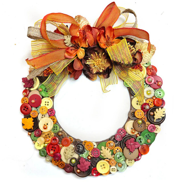 Buttons Galore - DIY Craft Kit - Autumn Wreath - AUTWBND Buttons Galore - DIY Craft Kit - Autumn Wreath - AUTWBND