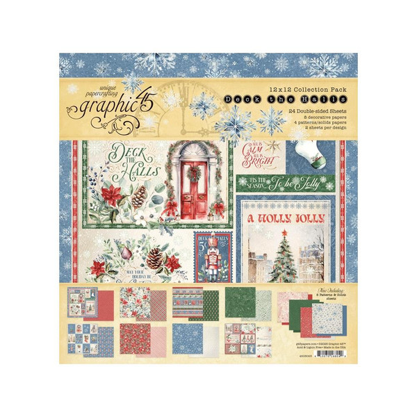 Graphic 45 - Collection Pack 12"X12" - Deck The Halls - 4503093 Graphic 45 - Collection Pack 12"X12" - Deck The Halls - 4503093