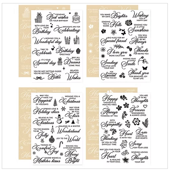 LDRS Creative - Gold & Silver Foil Rub-on Transfers 8/Pkg 5x7 - Sentimental - Bundle II - 9041 LDRS Creative - Gold & Silver Foil Rub-on Transfers 8/Pkg 5x7 - Sentimental - Bundle II - 9041