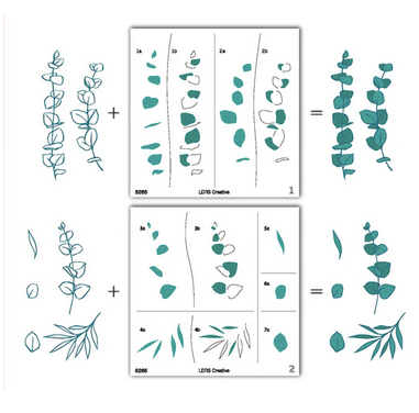 LDRS Creative - Layering Stencils - Eucalyptus -  5265