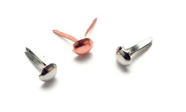 Creative Impressions - Mini Metal Paper Fasteners 3mm 100/Pkg - Metallic - Multi Color - 95553