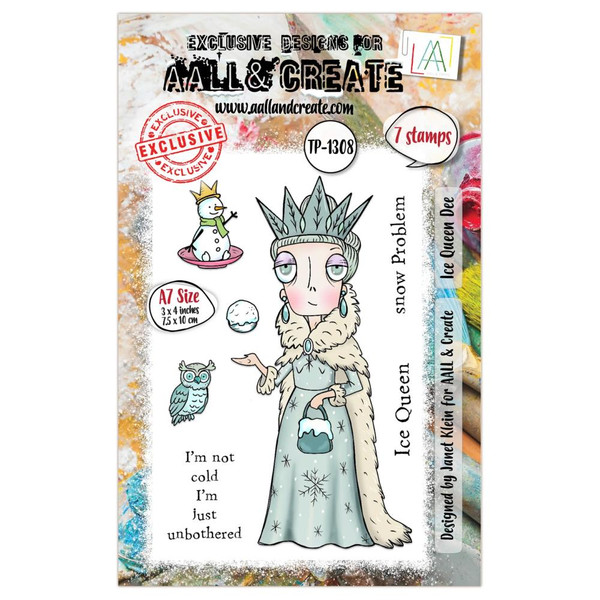 AALL & Create - A7 Photopolymer Clear Stamp Set - Ice Queen Dee - AALL-TP-1308