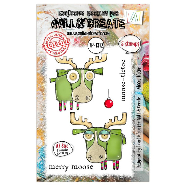 AALL & Create - A7 Photopolymer Clear Stamp Set - Moose-tletoe - AALL-TP-1312