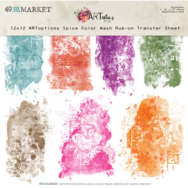 49 And Market - Rub-Ons 12"X12" 1/Pkg - ARToptions Spice - Color Wash