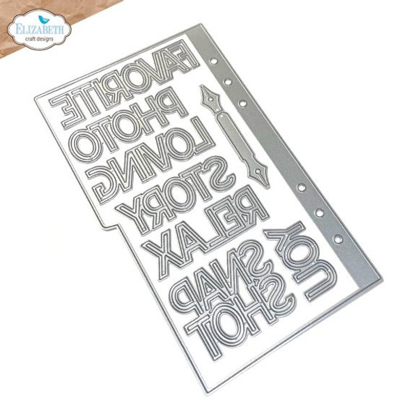 Elizabeth Craft Metal Die - Art Journal - Page With Large Tab 1 - 2280