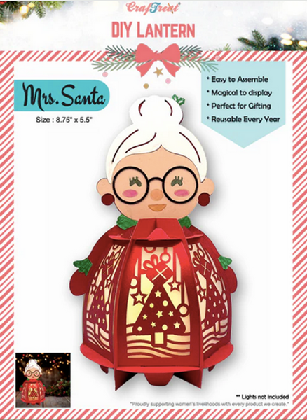 Craft Treat - DIY Paper Lanterns - Mrs Santa - CTL007 Craft Treat - DIY Paper Lanterns - Mrs Santa - CTL007