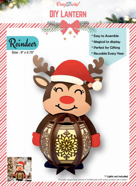Craft Treat - DIY Paper Lanterns - Reindeer - CTL0010 Craft Treat - DIY Paper Lanterns - Reindeer - CTL0010