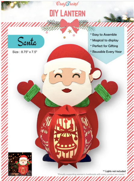 Craft Treat - DIY Paper Lanterns - Santa - CTL002 Craft Treat - DIY Paper Lanterns - Santa - CTL002