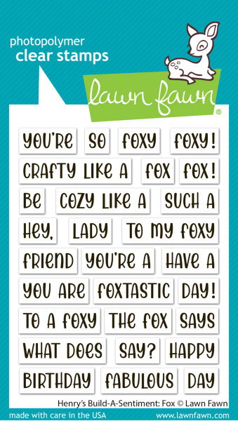 Lawn Fawn - Stamp Set - Henry's Build-A-Sentiment: Fox - LF3910