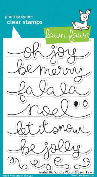 Lawn Fawn - Stamp & Die Bundle - Winter Big Scripty Words - LF1228/1229
