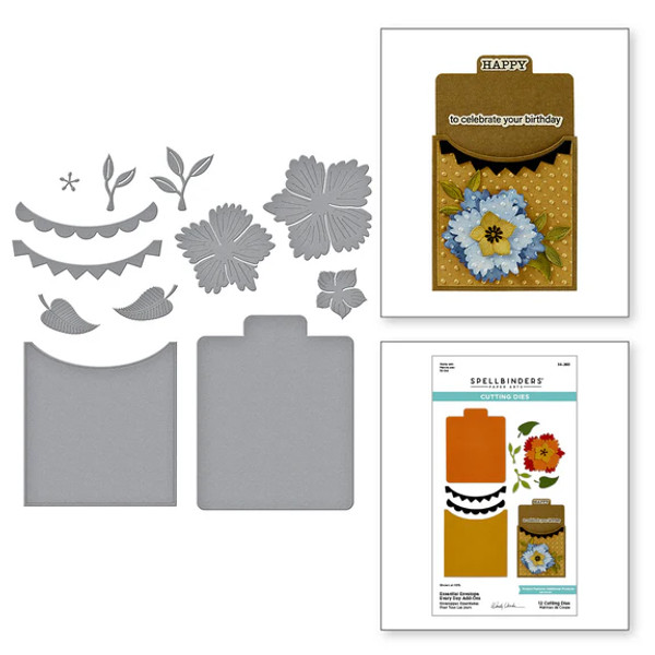 Spellbinders Etched Dies by Wendy Vecchi - Tabbed Classics Collection- Essential Envelope Every Day Add-Ons - S6-260 Spellbinders Etched Dies by Wendy Vecchi - Tabbed Classics Collection- Essential Envelope Every Day Add-Ons - S6-260