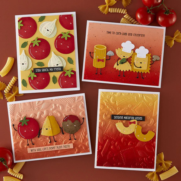 Spellbinders - Buon Appetito Collection - Stay Saucy Clear Stamp Set - STP-263