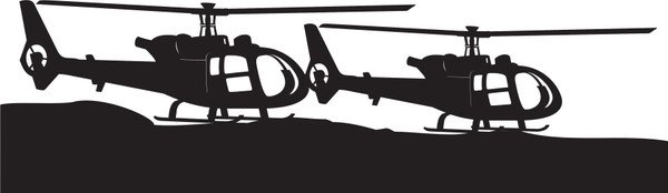 Petticoat Parlor - Paper Piecing Embellishments - Helicopters Silhouette - 12644