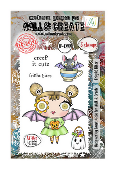 AALL & Create - A7 Photopolymer Clear Stamp Set - Fright Bites - TP-1299 AALL & Create - A7 Photopolymer Clear Stamp Set - Fright Bites - TP-1299
