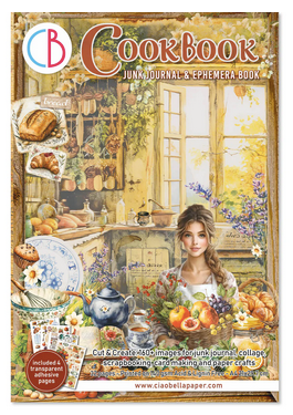 Ciao Bella -Junk Journal & Ephemera Book A4 32/Pkg - Cookbook - CBB009