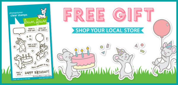 IN STORE ONLY - Gift with $60.00 Purchase - Lawn Fawn - Birthday Mice