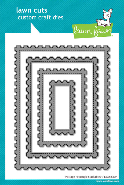 Lawn Fawn - Lawn Cuts Custom Craft Die - Postage Rectangle Stackables - LF3964