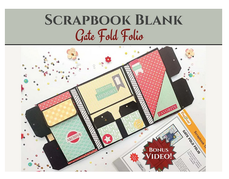 Craft Treat - Scrapbook Blanks - Gatefold Folio - White - CAB031