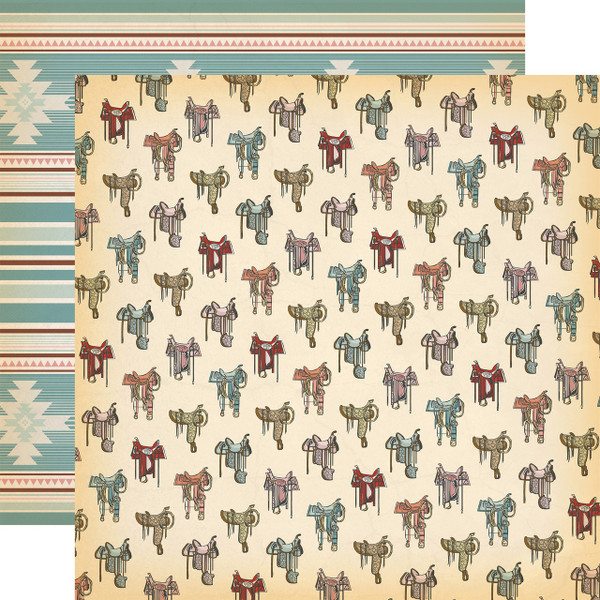 Carta Bella - Double-Sided Cardstock  12"X12" - Cowgirl  -  Saddle Up Cowgirl -    CBCG436007