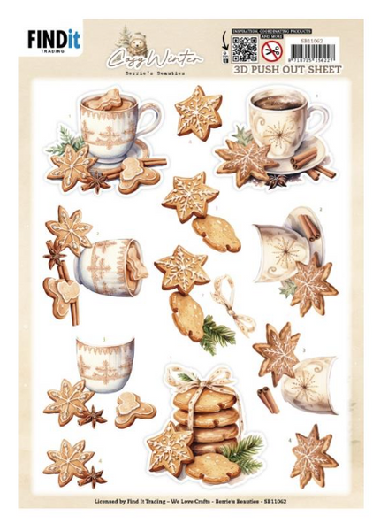 Find It Trading - 3D Pushout Sheet - Cozy Winter  - Cozy Socks - SB11062