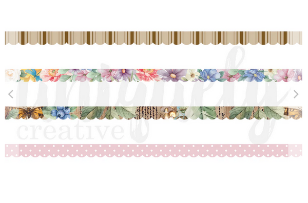 Uniquely Creative - Washi Tape 4/Pkg - Botanical Chronicles - UCE2152