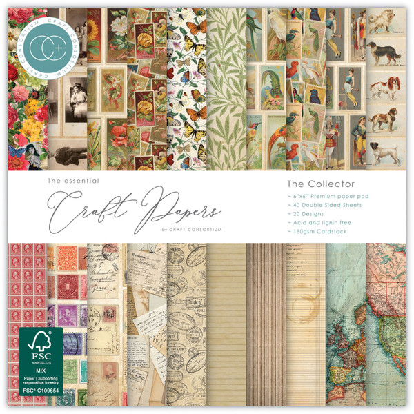 Craft Consortium - Double-Sided Paper Pad 6"X6" 40/Pkg - The Collector