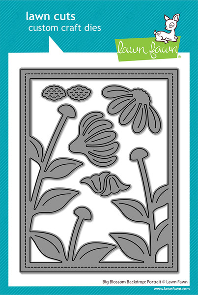 Lawn Fawn - Lawn Cuts Custom Craft Die - Big Blossom Backdrop: Portrait - LF4051
