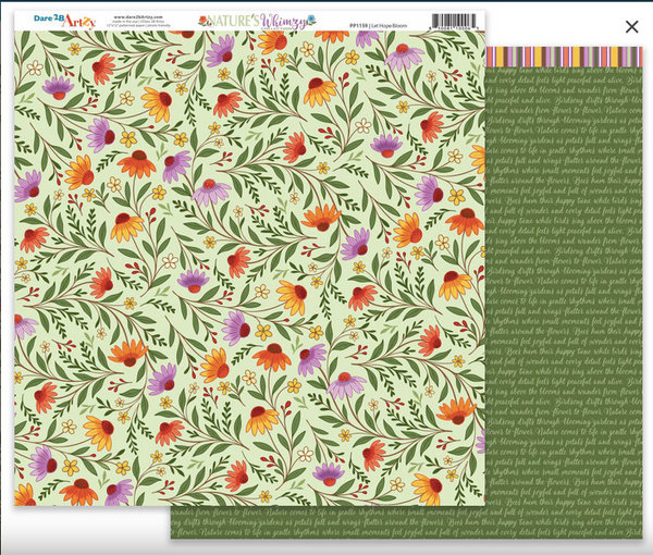 Dare 2B Artzy - Double-Sided Cardstock 12x12 - Let Home Bloom- PP1159