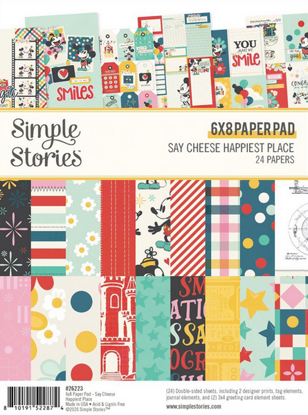 Simple Stories - Say Cheese - Paper Pad 6"X8" - Happiest Place - 26223