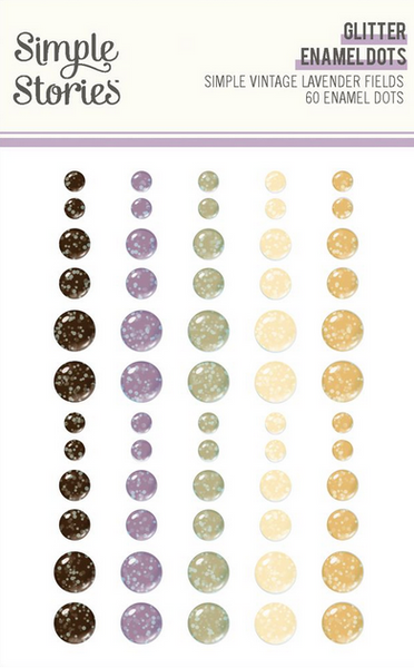 Simple Stories - Enamel Dots 60/Pkg - Simple Vintage Lavender Fields - 26432