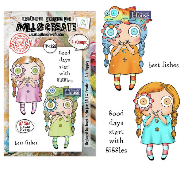 AALL & Create - A7 Photopolymer Clear Stamp Set - Got Giggles -- TP-1358