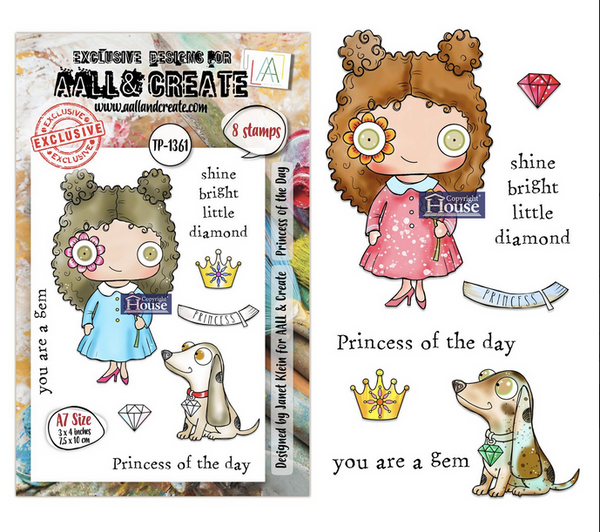 AALL & Create - A7 Photopolymer Clear Stamp Set - Princess Of The Day - TP-1361