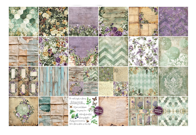 Lou Collins -Arden Creative Studio -Paper Pad 12x12 - Beneath The Brambles - TEXPP0001