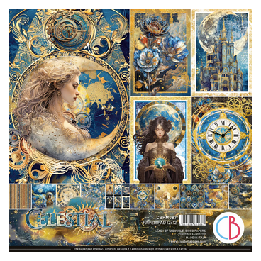 Ciao Bella - Paper Pad 8x8 12/Pkg- Celestial - CBH087