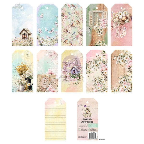 Prima - Tag Pad 40/Pkg - Among the Wildflowers