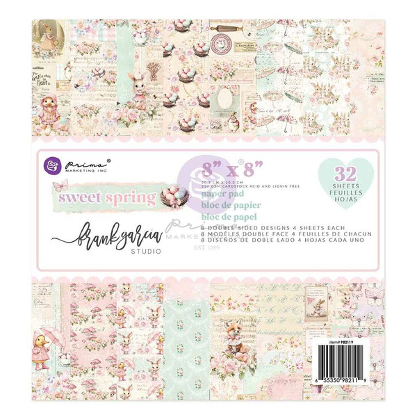 Prima - Double-Sided Paper Pad 8"X8" 32/Pkg - Frank Garcia Sweet Spring - 982199