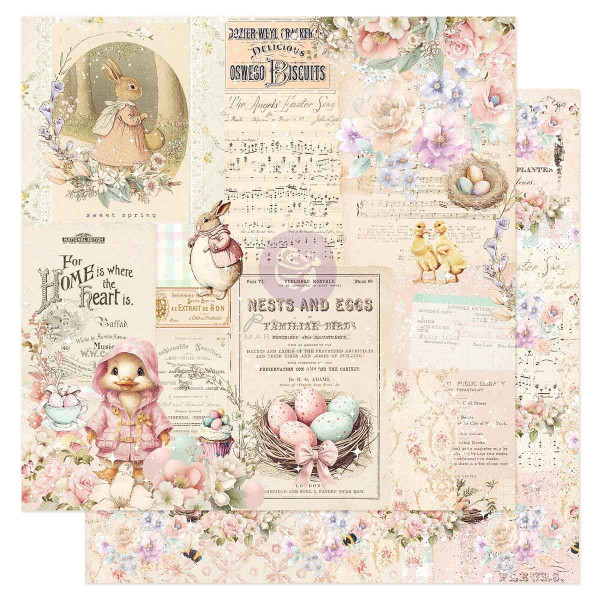 Prima - Double-Sided Cardstock 12"X12" - Frank Garcia Sweet Spring - Home Is Where The Heart Is