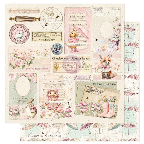 Prima - Double-Sided Cardstock 12"X12" - Frank Garcia Sweet Spring - Never A Rainy Day With You