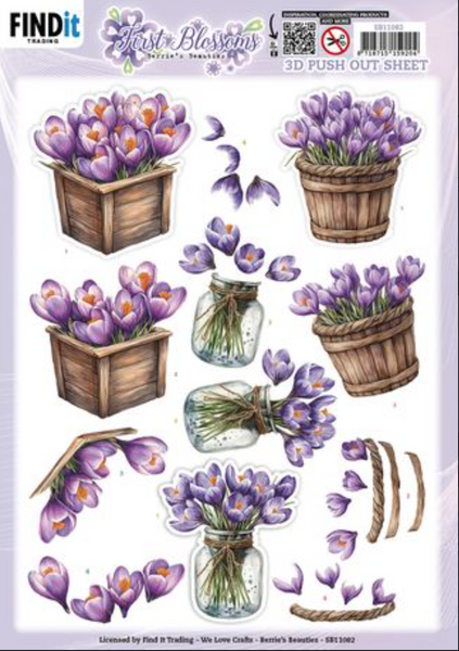 Find It Trading - First Blossoms - 3D Pushout Sheet - Crocus Charm - SB11082